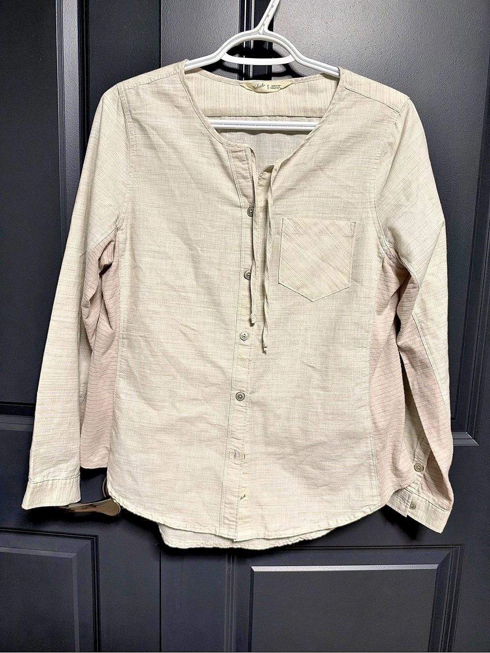 Woolrich Cotton Button Down in Beige